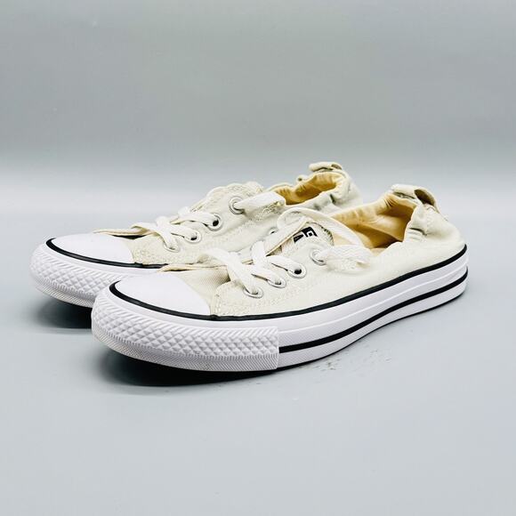 Converse All Star Shoes Womens 7.5 Beige Tan Canvas Shoreline Chucks Classic - Picture 4 of 11